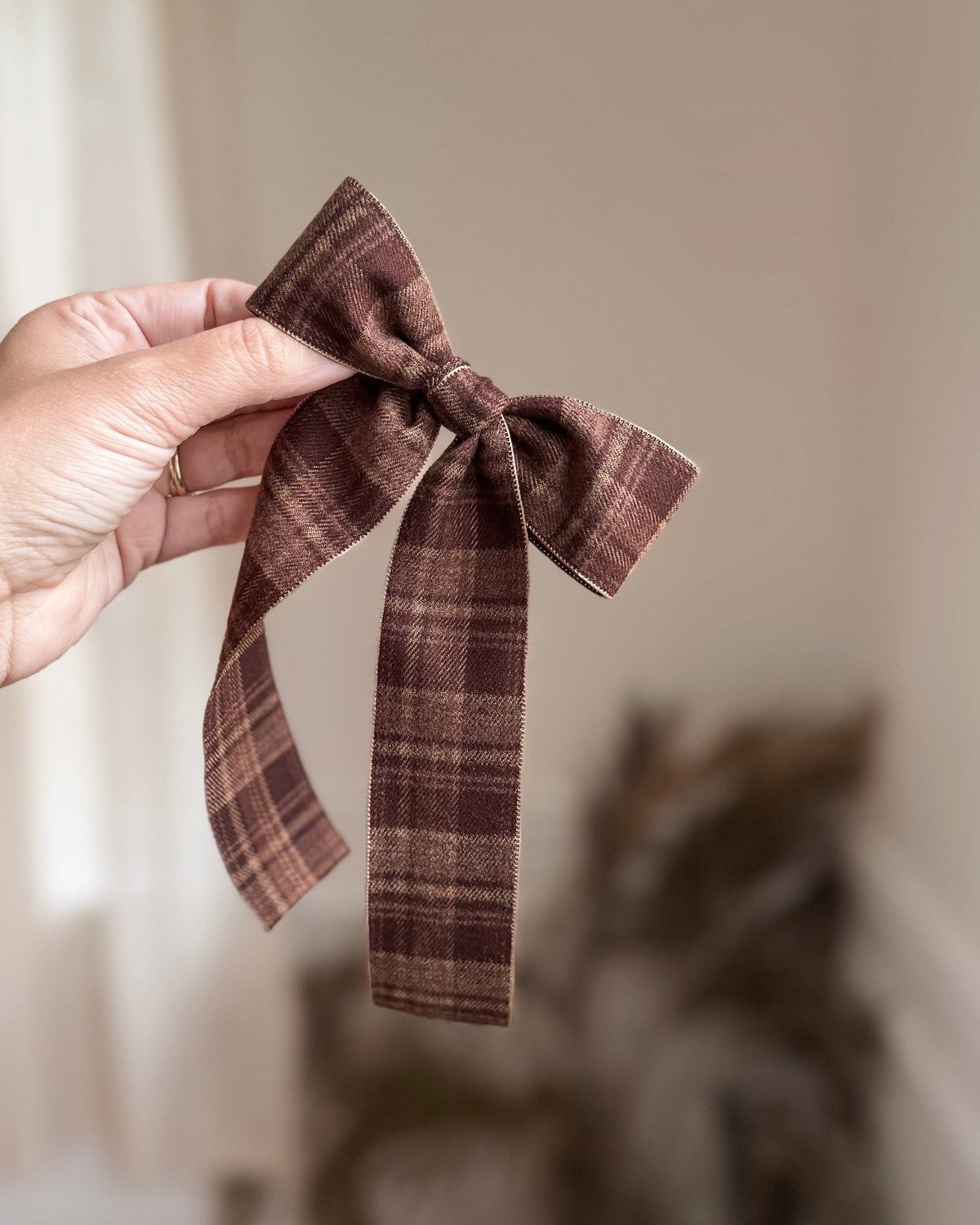 Teddy plaid / long-tail