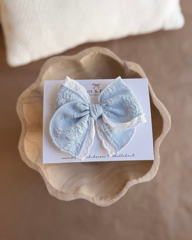 Scalloped soft blue blossom