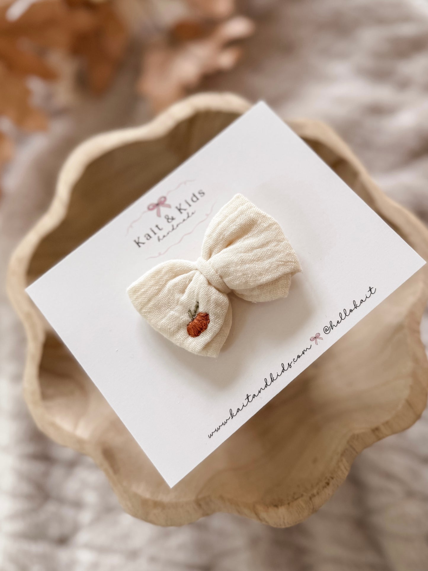 Embroidered pumpkin / pinwheel / piggy set or single