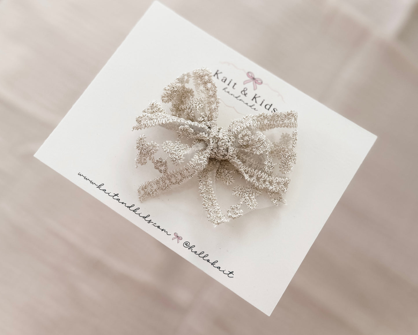 beige lace mini