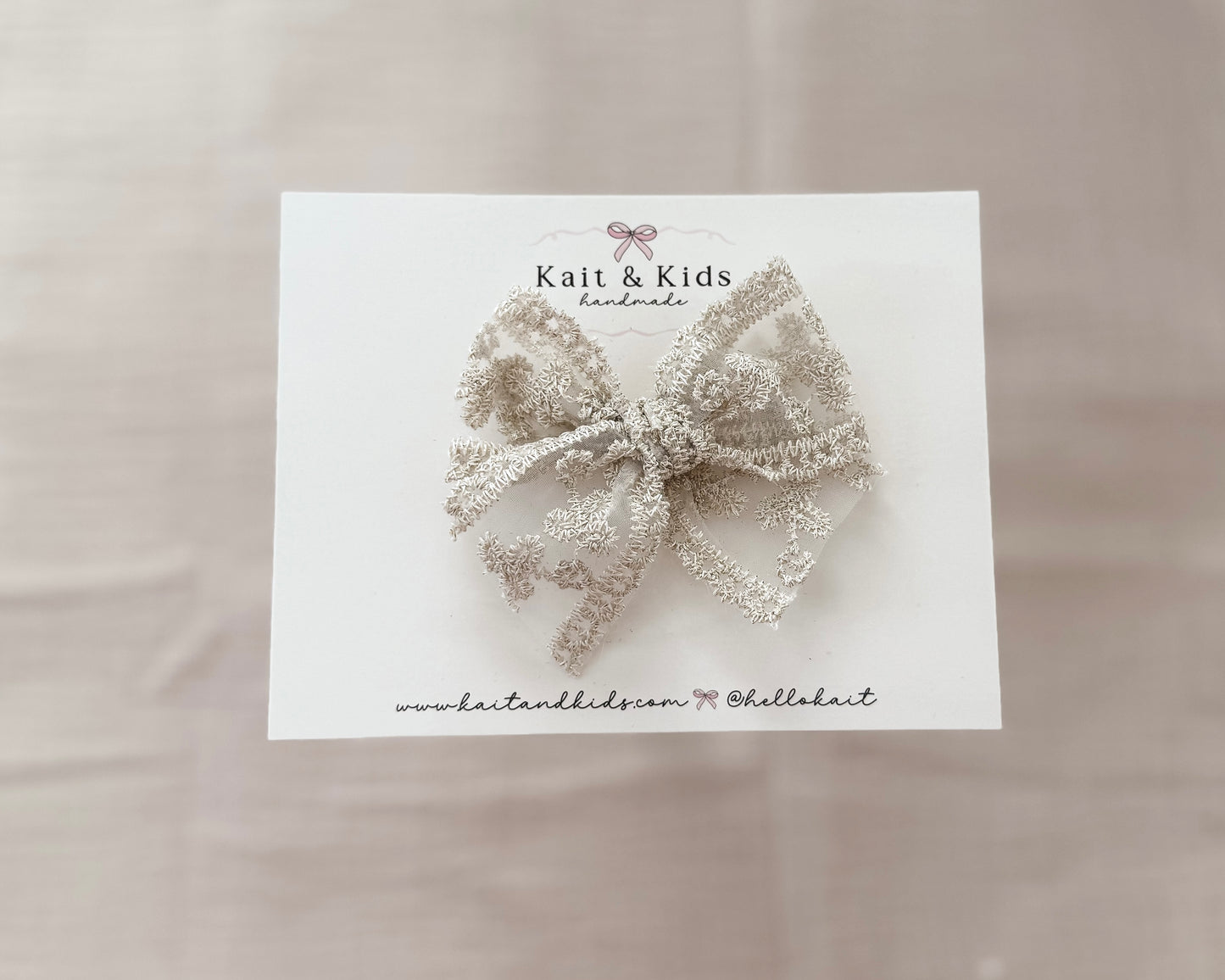 beige lace mini