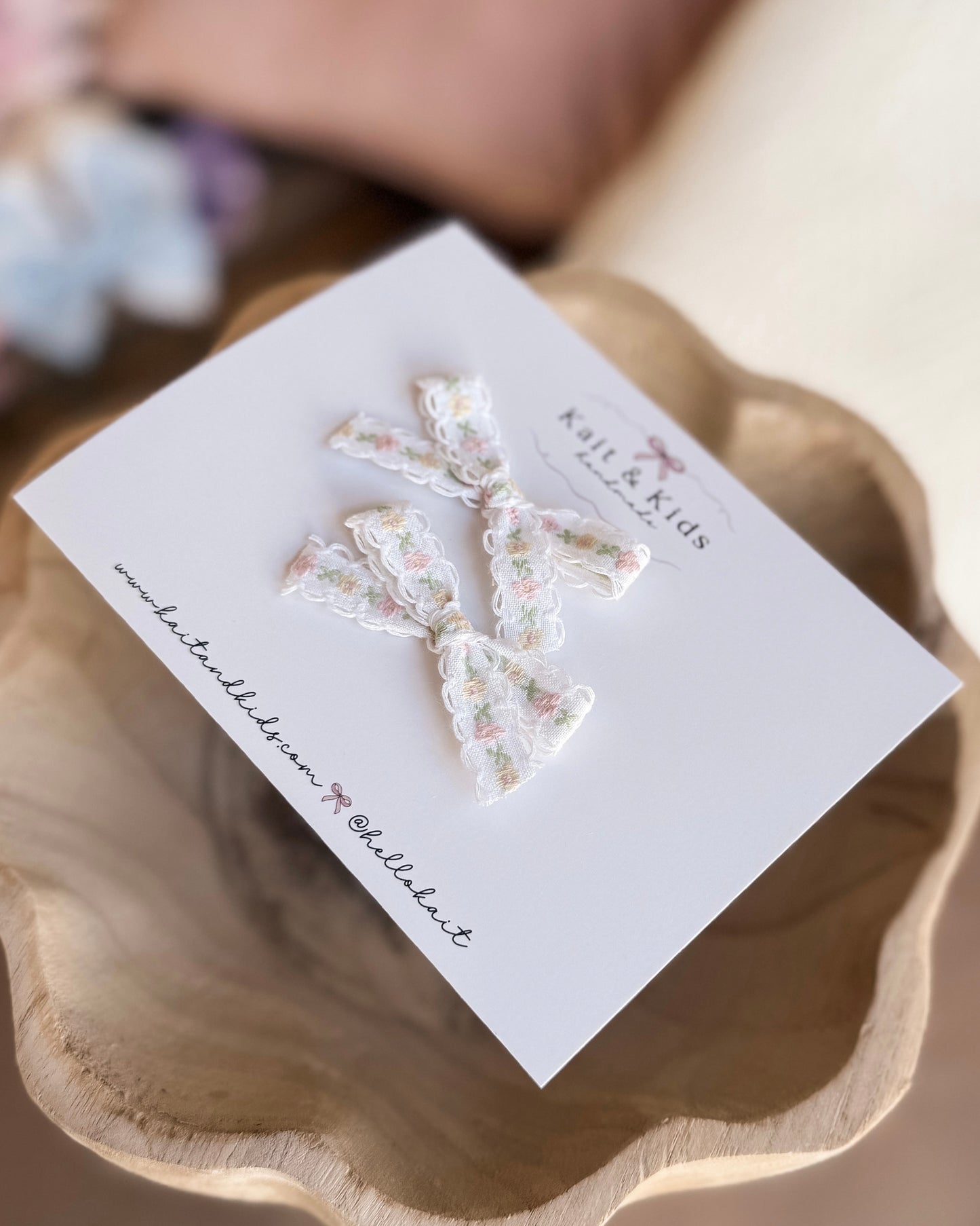 Itty pastel florets ✿ headband / clip / piggy set