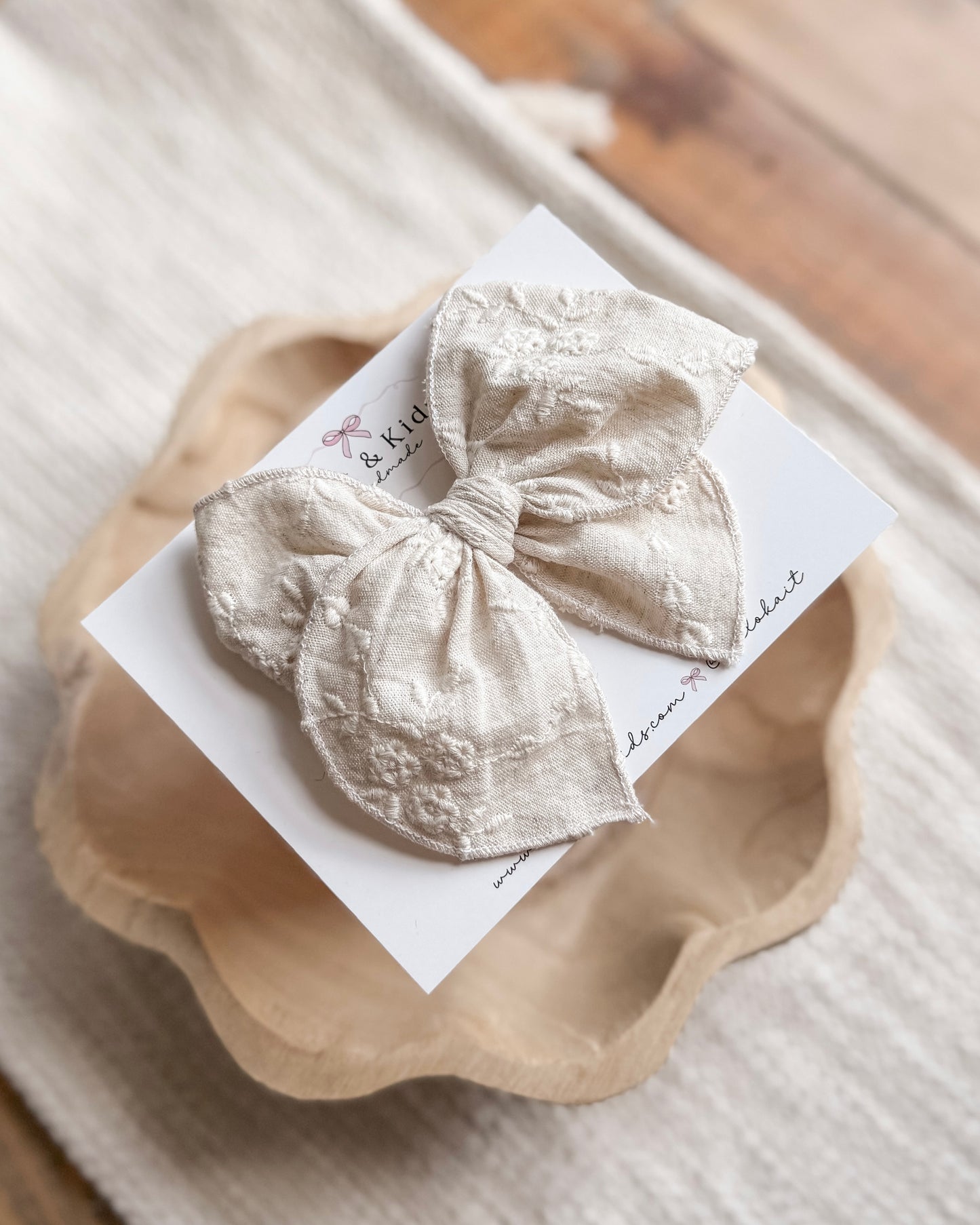 Oatmeal bloom / fable / headband / clip