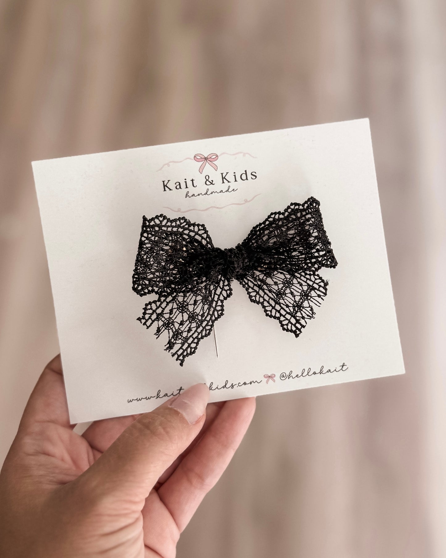 Skinny black spider lace
