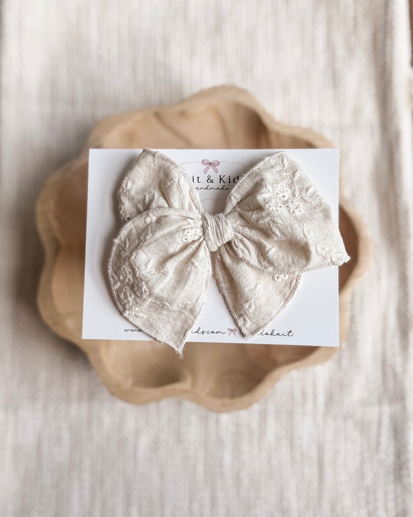 Oatmeal bloom / fable / headband / clip