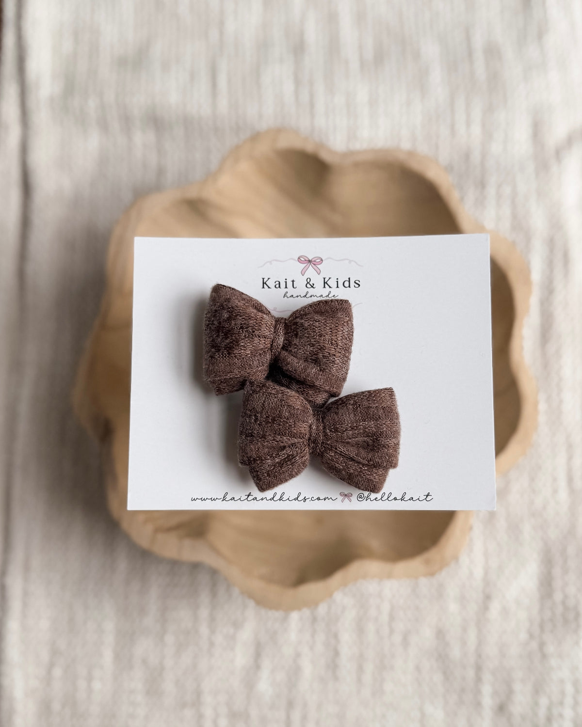 Chocolate knit / piggy set