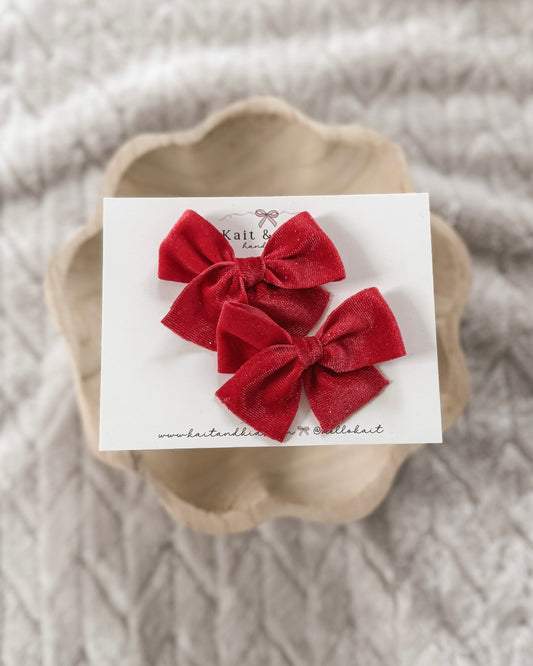 Red sparkle velvet *mini classic*