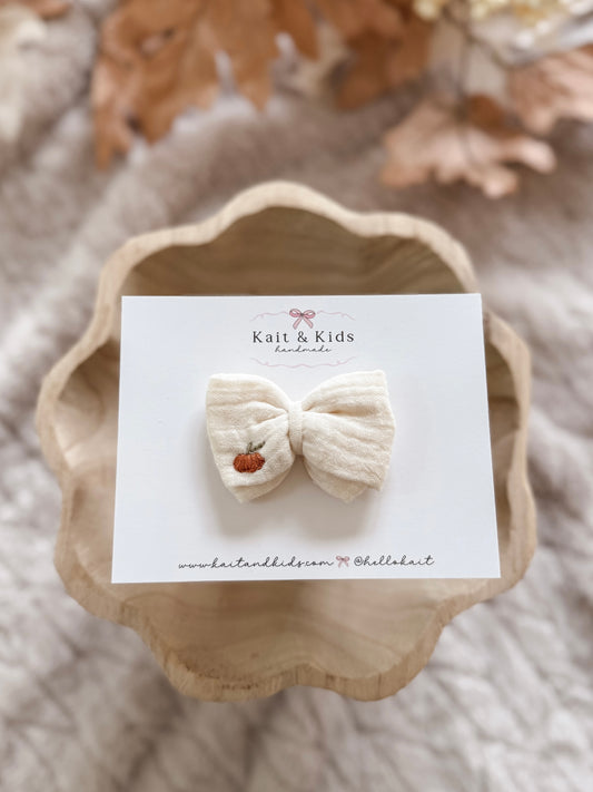 Embroidered pumpkin / pinwheel / piggy set or single