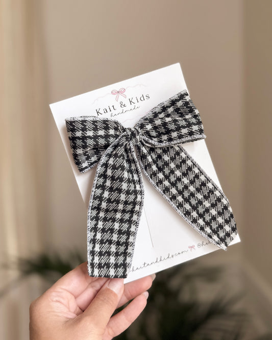 black plaid sweater *large*