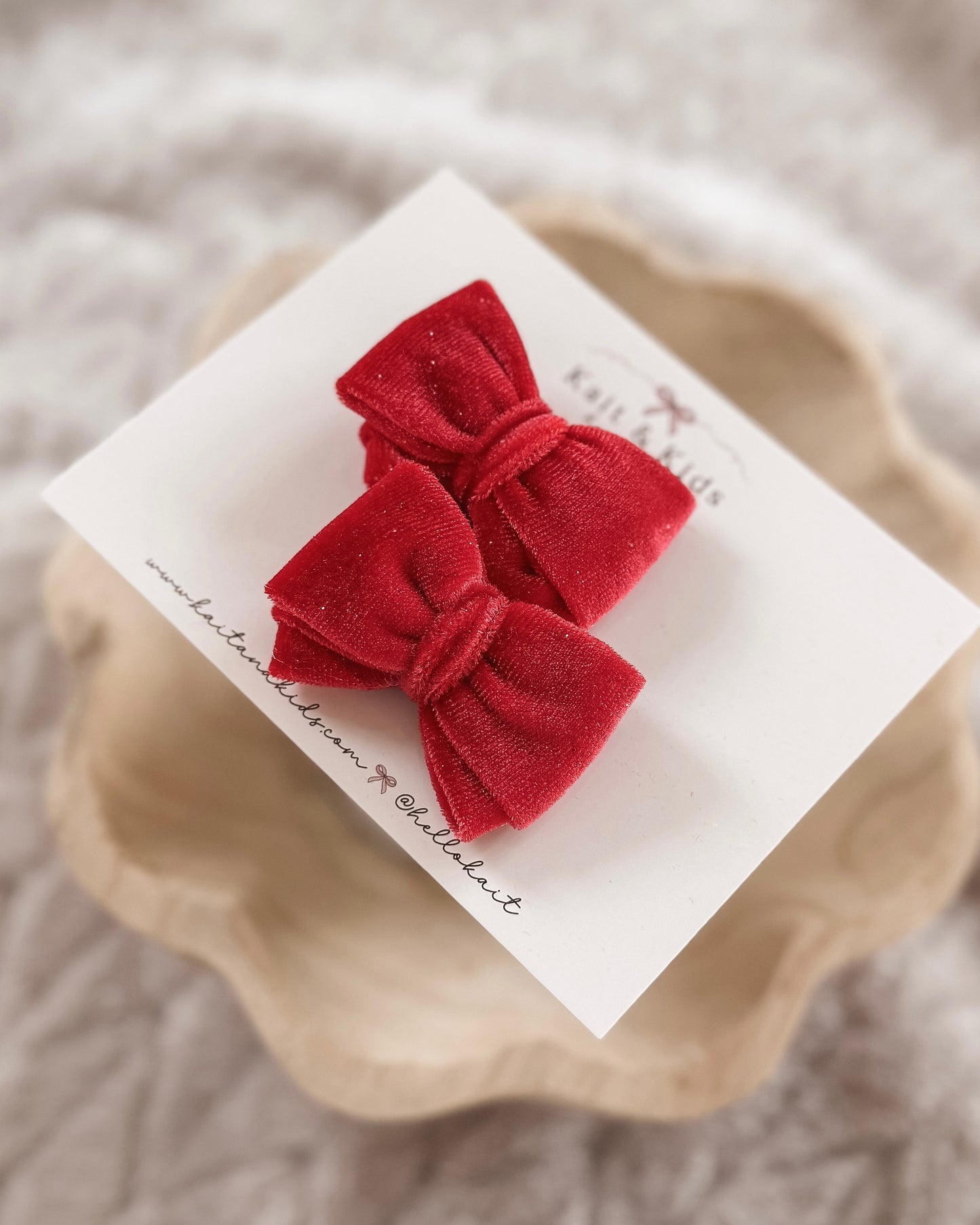 Red sparkle velvet *pinwheel*