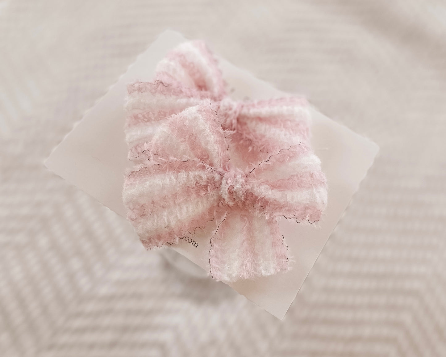 Fuzzy pink and white *piggy set*