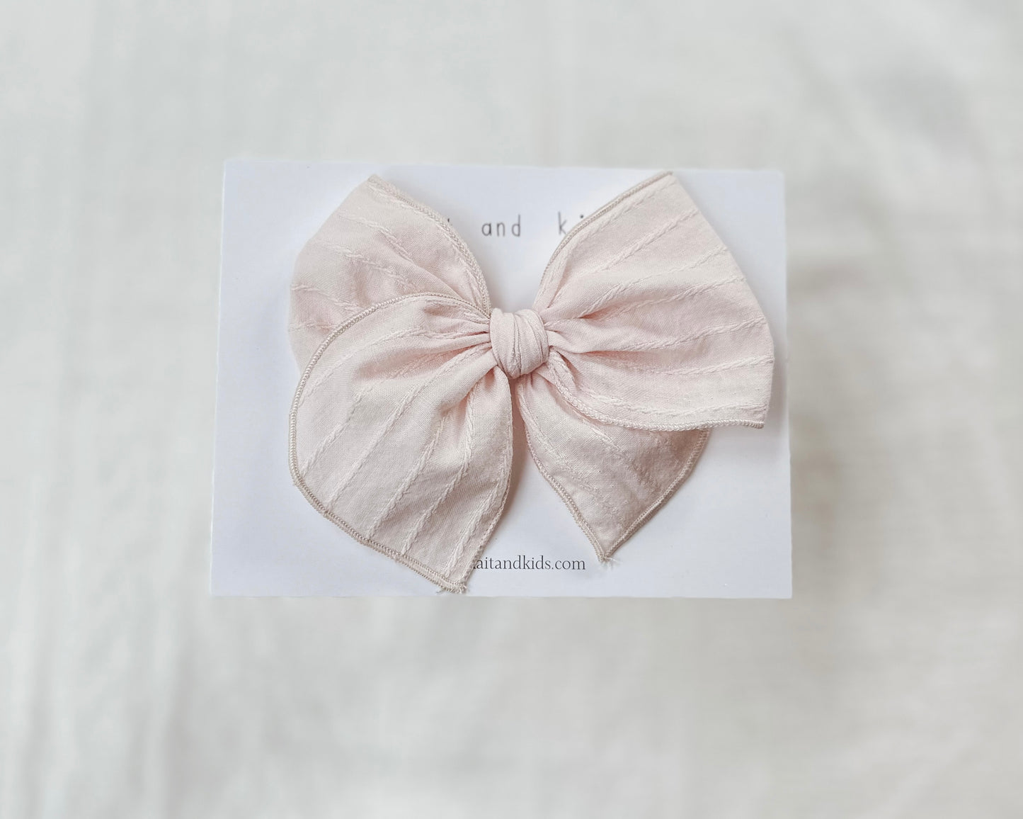 Apricot Jacquard fable bow