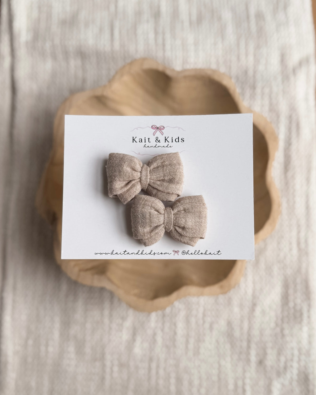 mélange sand muslin / piggy set