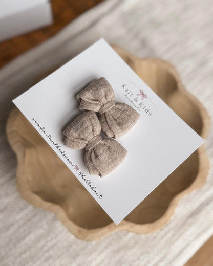mélange sand muslin / piggy set