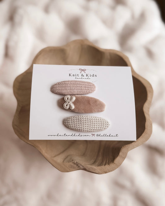 little bow snap clip ♡ set ♡