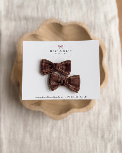 Teddy plaid / piggy set