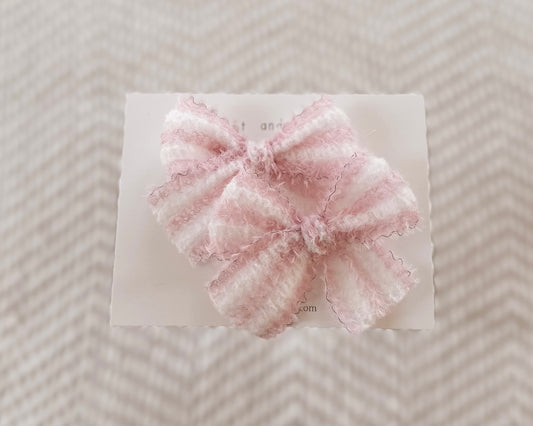 Fuzzy pink and white *piggy set*