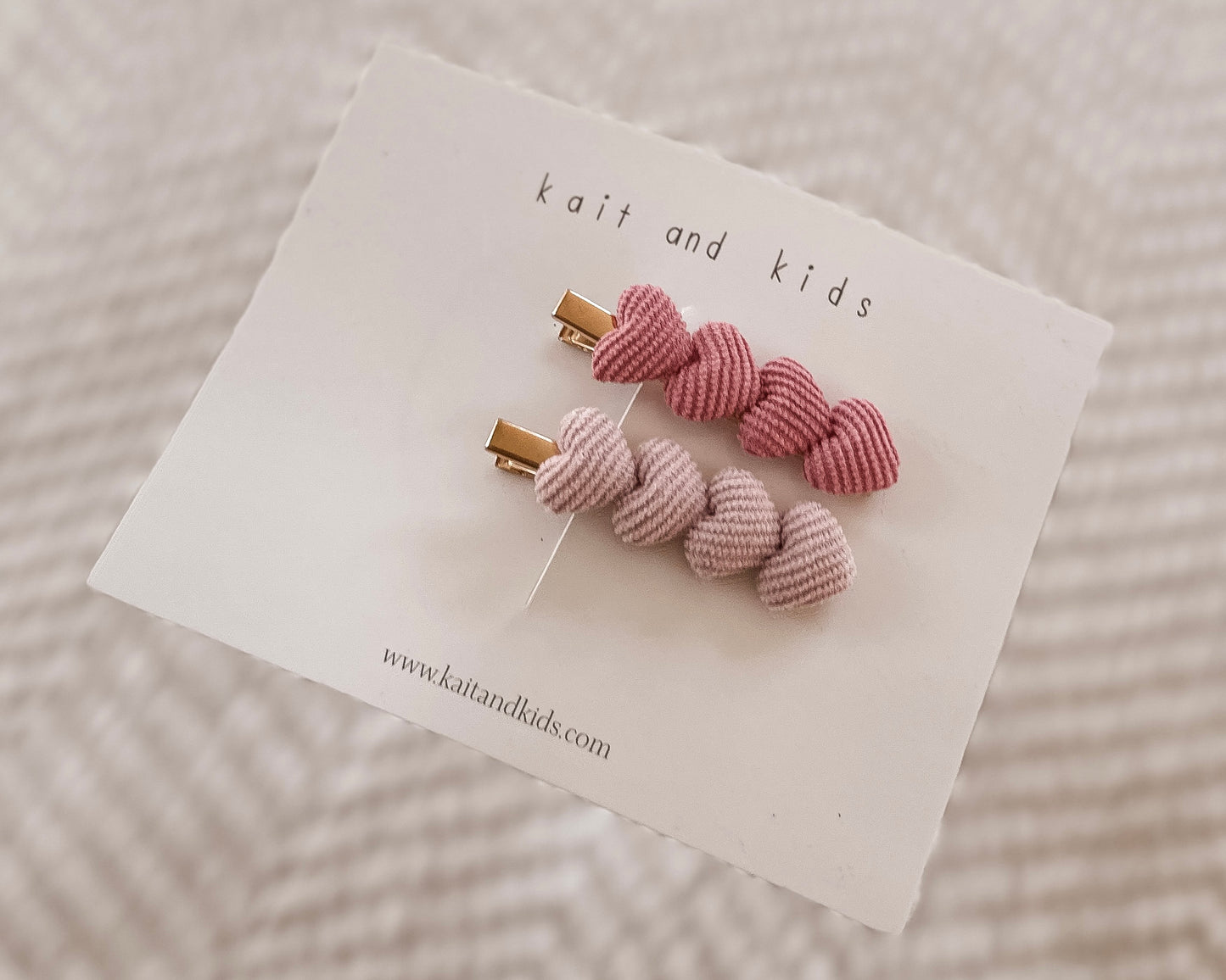 Pink heart clips