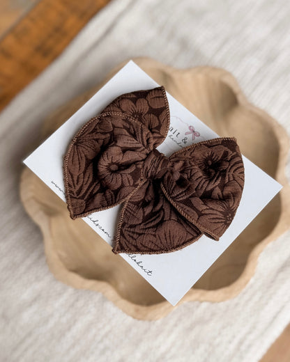 Espresso bloom / fable / headband / clip
