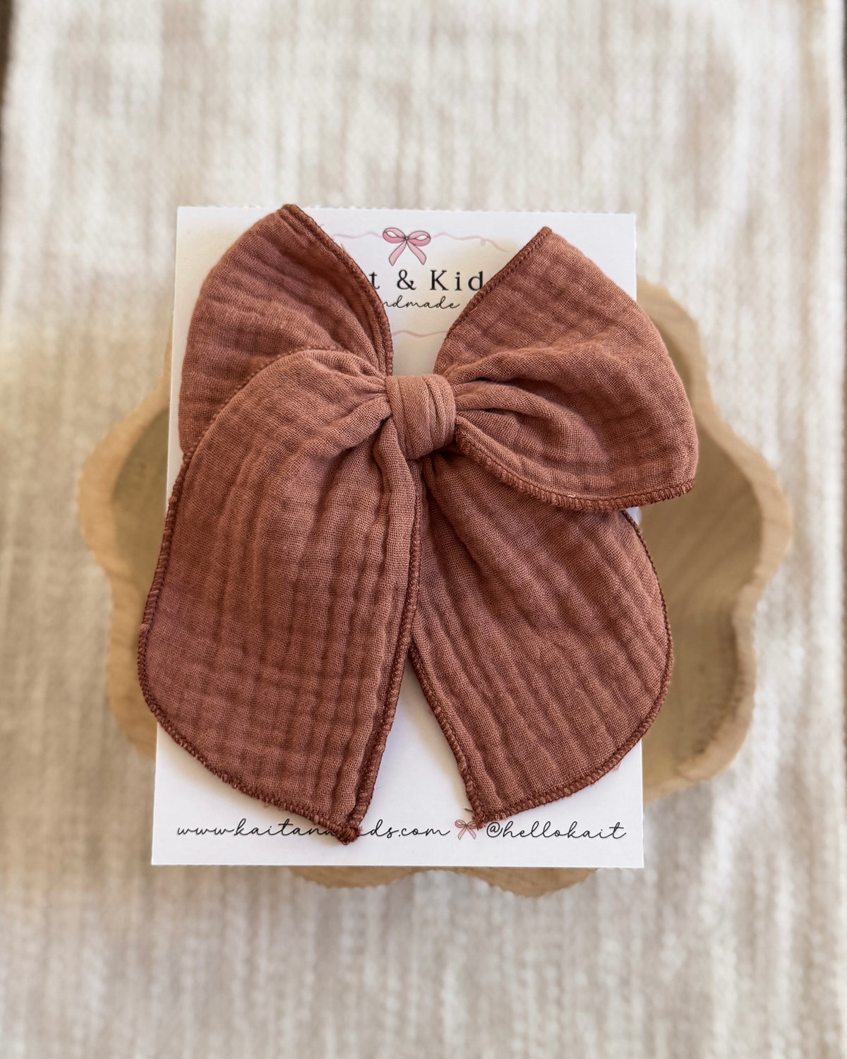 Nutmeg muslin / fable / large / clip