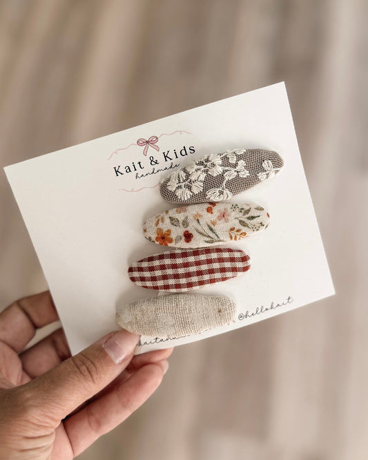 Fall floral *snap clip* set