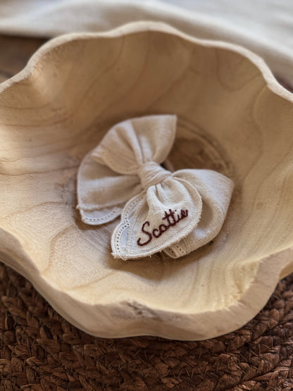 scalloped custom name embroidery ✿ headband / clip