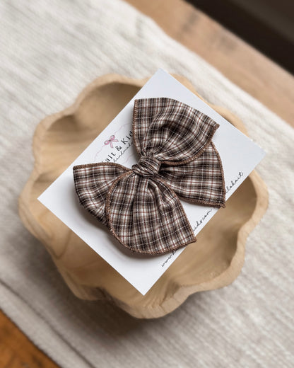 Fall plaid / fable / headband / clip