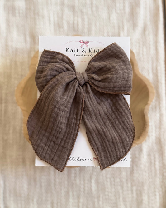 Cocoa muslin / fable / large / clip