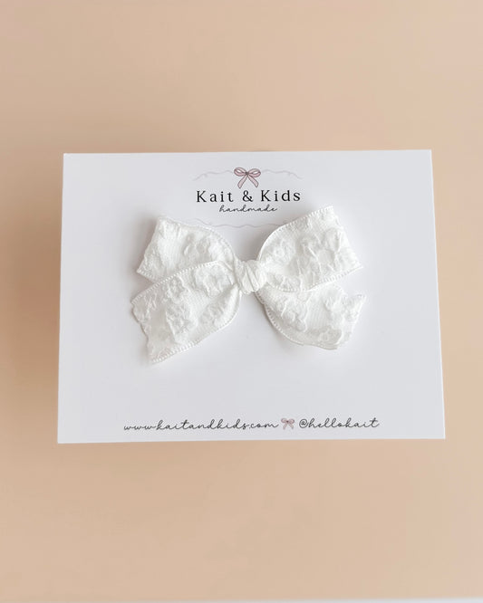 White daisies ✿ headband / clip / piggy set