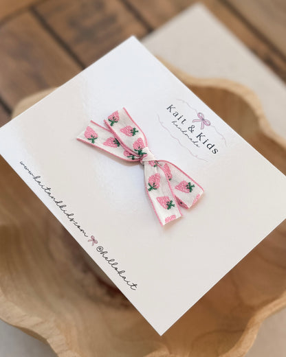 Skinny pink strawberries ✿ headband / clip