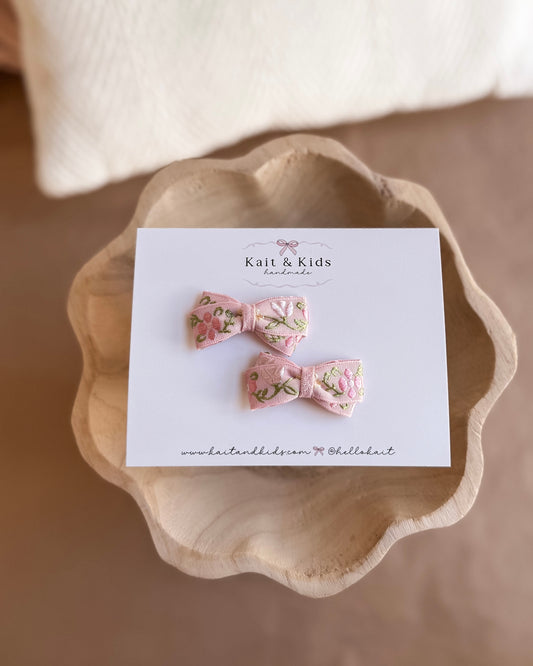 Itty pink floral ✿ piggy set